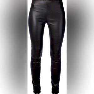 M.I.H Skinny Leather Trouser Jeans In Black